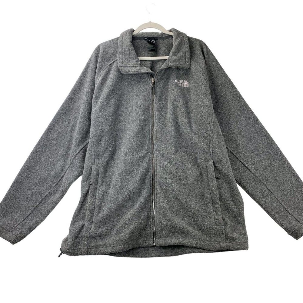 The North Face Gray Full Zip Long Sleeve Fleece Jacket Men's Size XXL